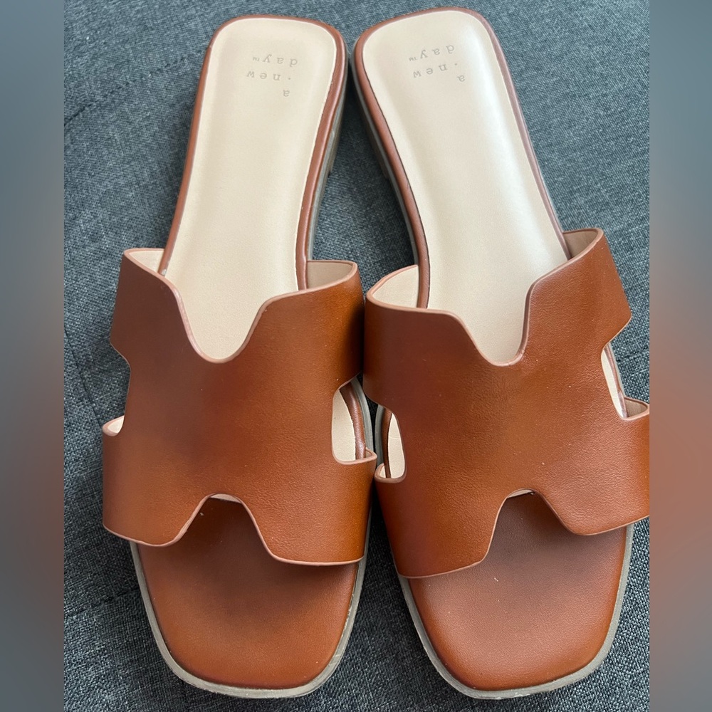 Target Tan Slide Sandals - Picture 2 of 3